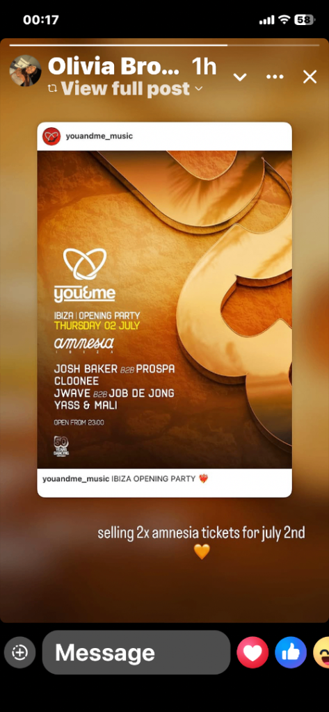 Ibiza opening party tickets x2 