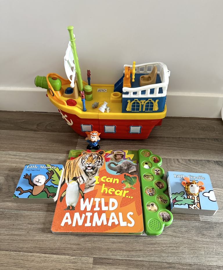 John Lewis Activity Pirate Boat and books