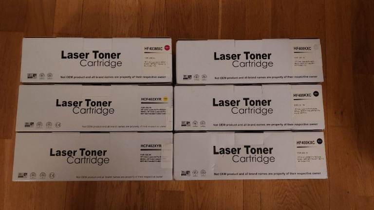 image for 6x toner for HP laser printers