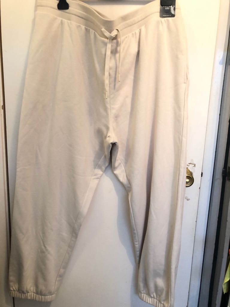 image for Men M&S Cream Tracksuit Bottom Size 3XL