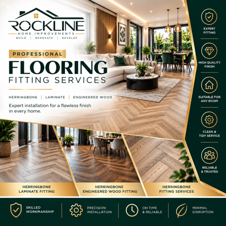 Laminate Herringbone Vinyl Flooring Fitter | Skirting boards installation | Handyman 