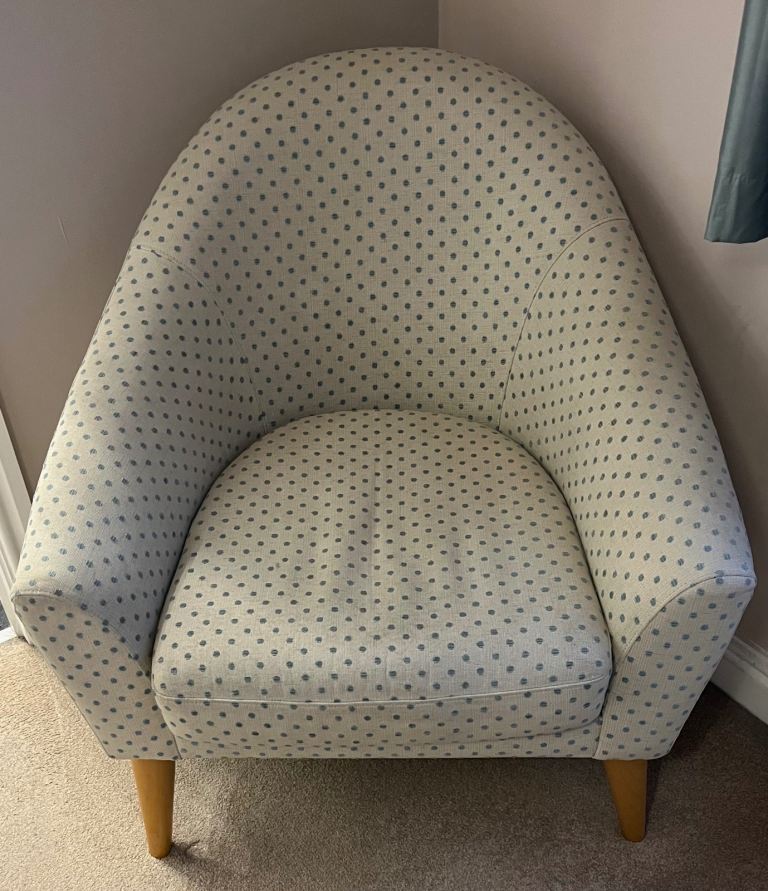 image for Next Lounge/Bedroom/Occasional Chair Cream & Duckegg. Good Condition.