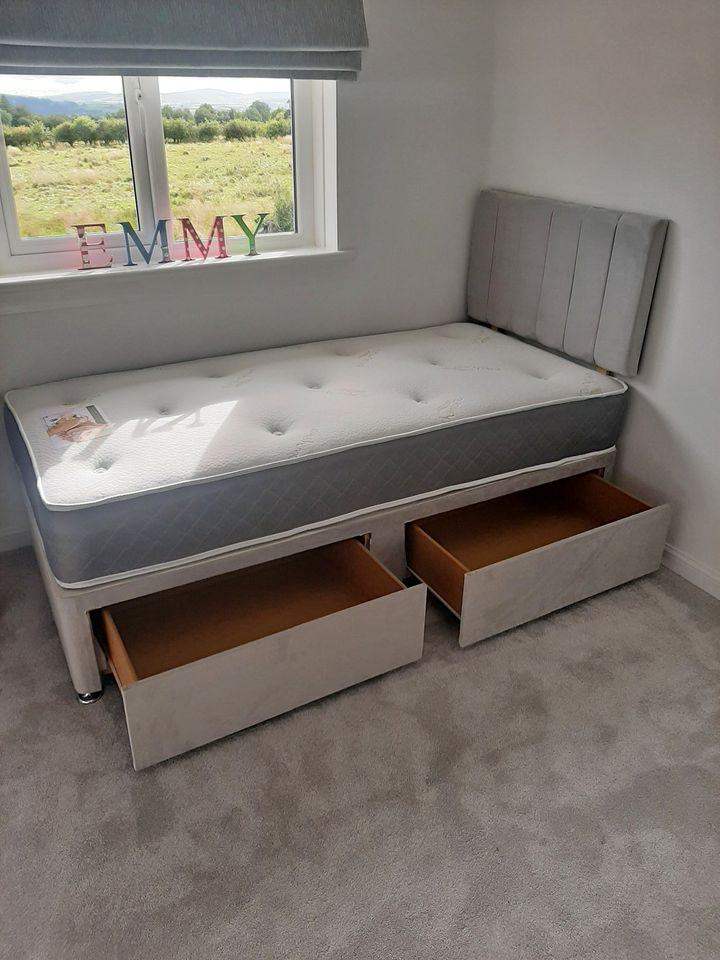 SHARP PRICE || Divan 3FT Single Bed Base With Mattress & optional storage || FREE DELIVERY