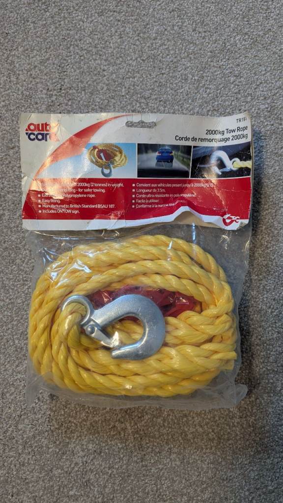 Tow Rope 3.5mtrs 2000kg capacity