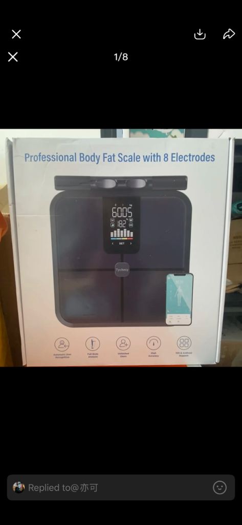 brand new tychesy body fat scale with 8 electrodes & app support