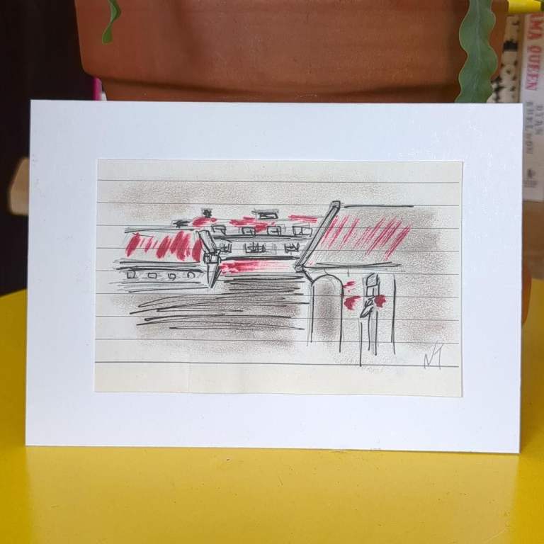 Hand drawn sketch 'A Small Town' #handdrawn   