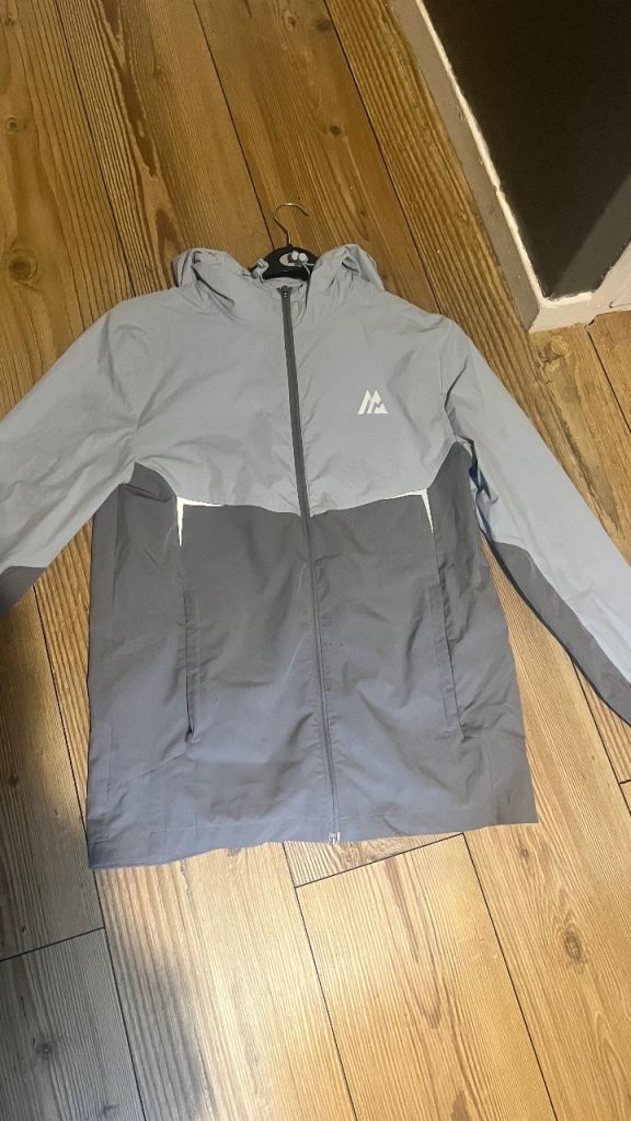 montirex men’s grey and blue windbreaker jacket