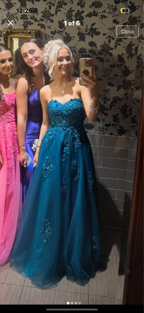 Teal prom dress 