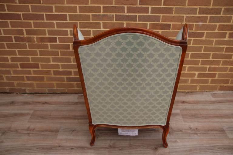 Wesley Barrell French Wingback Armchair with Footstool (UK Delivery)