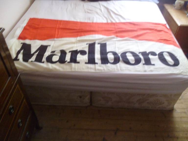 MARLBORO FLAG FROM BRITISH G.P. ,SILVERSTONE 1980'S