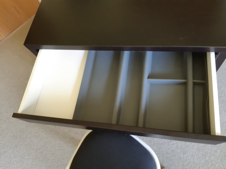 IKEA MICKE DESK AND ÖRFJÄLL CHAIR WITH SUMMERA DRAWER INSERT, EXCELLENT ...