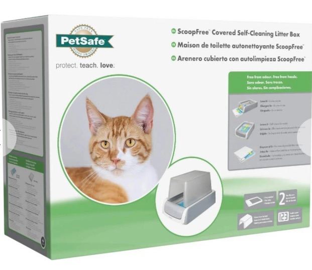 Self scooping cat litter box by PETSAFE