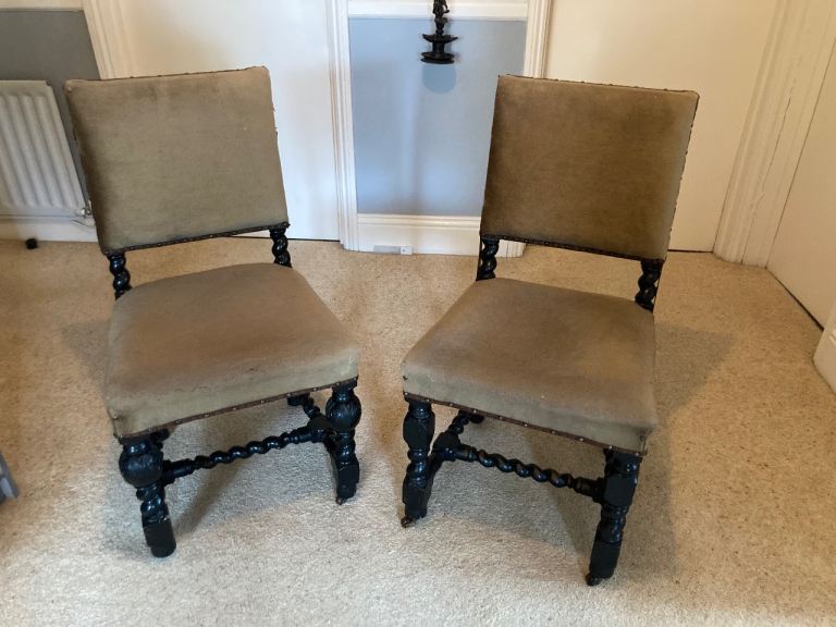 Pair of vintage dining chairs 