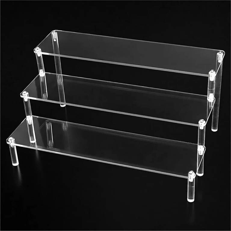 3 Tier Clear Acrylic Riser Display Stand