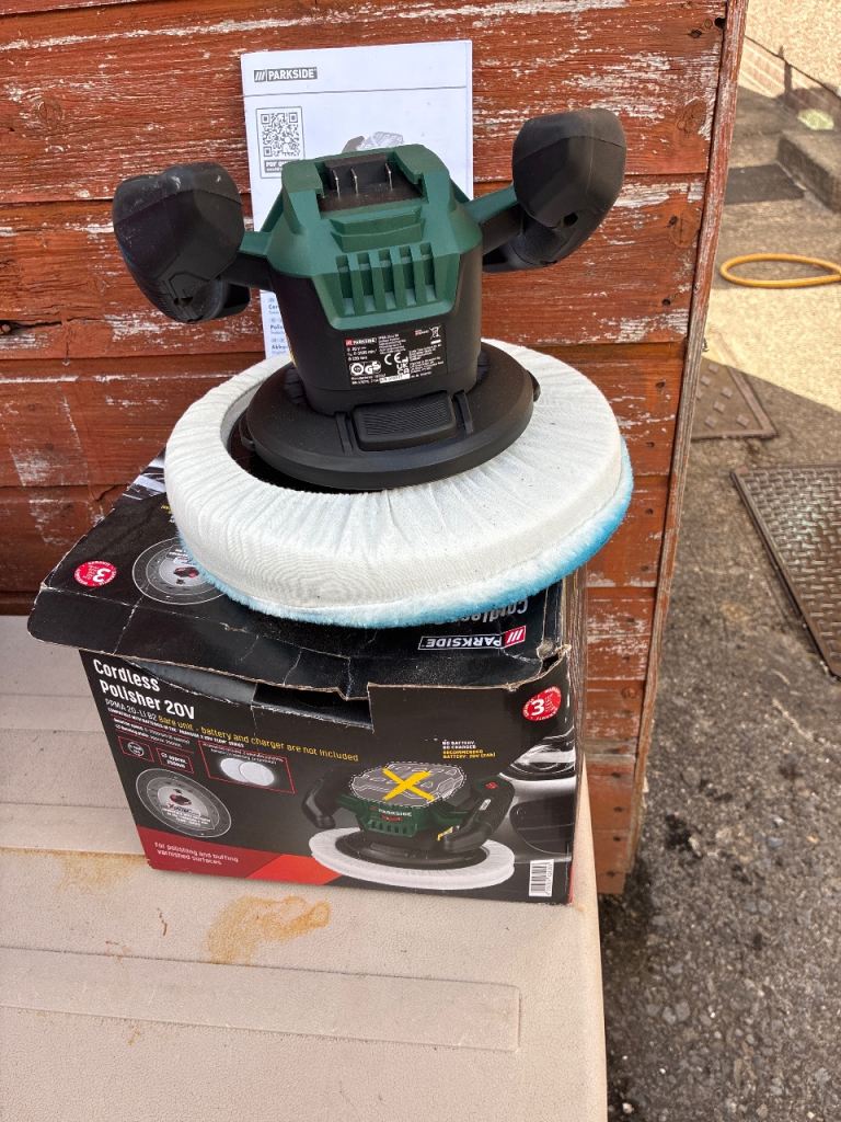 Parkside Cordless Polisher 20V – As Good As New, with Box