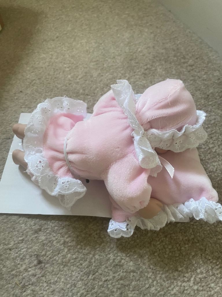 Alberon Miniature Baby Doll – Pink Outfit, Good Condition
