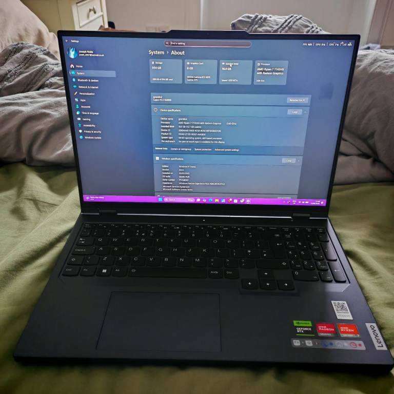 Swap for gold Lenovo Legion Pro 5 16ARX8 Gaming Laptop - RTX 4070, Ryzen 7, 16GB RAM