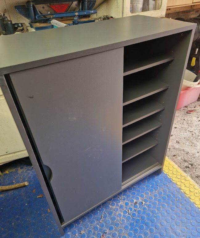 Shoe Rack with Sliding Doors