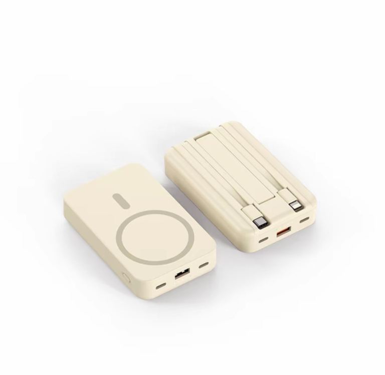 Magnetic 10000mAh Power Bank with Foldable Stand - 22.5W Fast Charging, 15W Wireless Charger