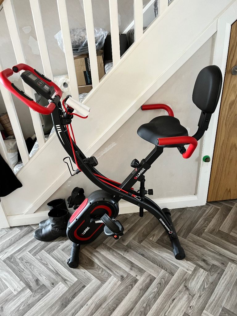 Slunse red and black exercise bike *practically new*