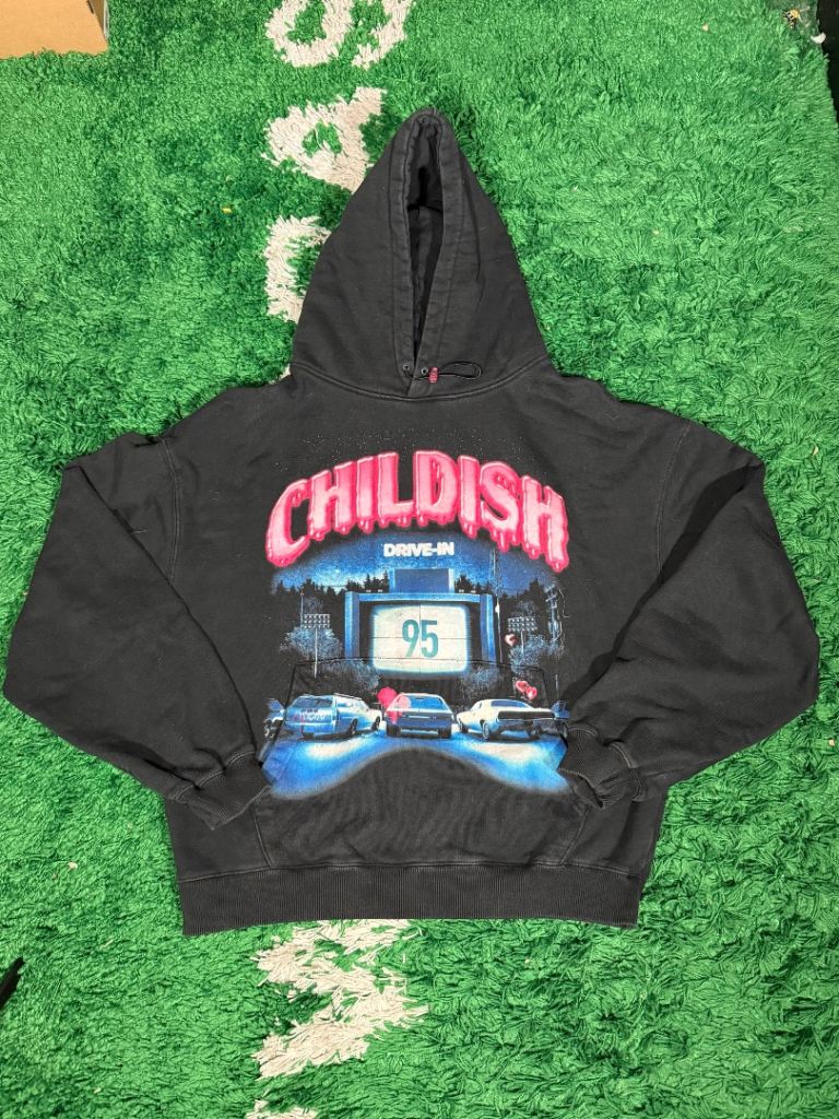 Childish Drive In Hoodie Black Tgf Bro Merch YouTuber Size unisex medium