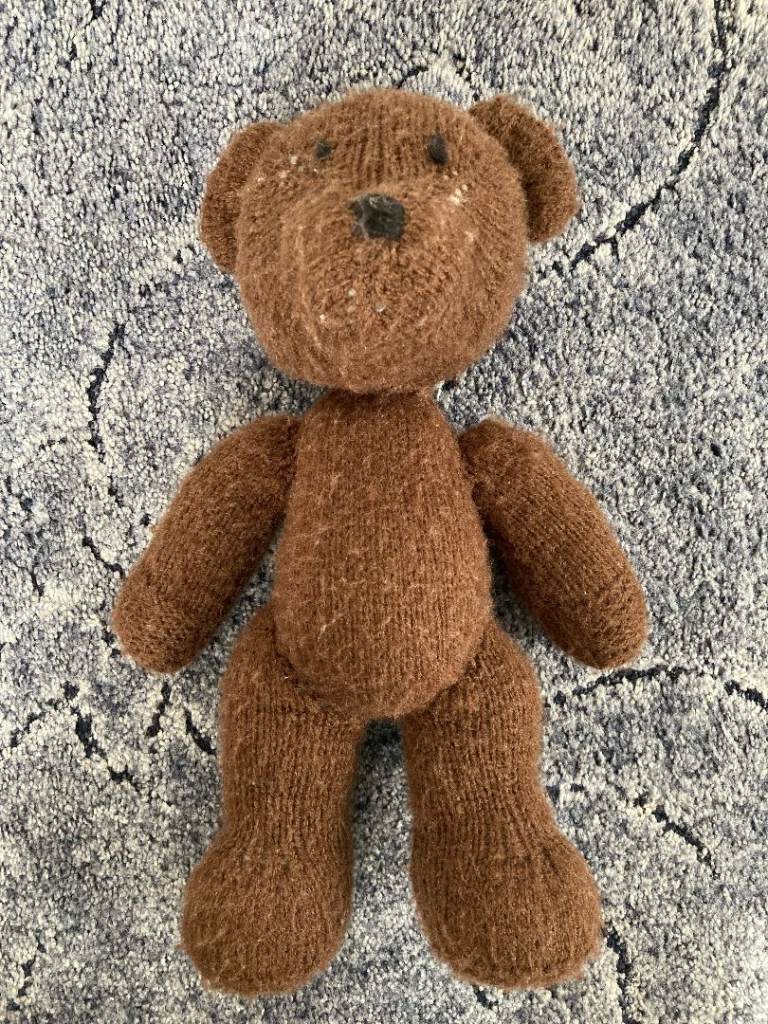 image for Hand knitted Big Brown Teddy Bear toy – BRAND NEW – post or collect