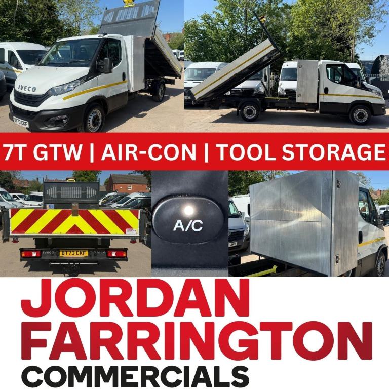 2023 73 IVECO DAILY RWD SRW SINGLE CAB ALLOY BODY TOOLPOD TIPPER WITH AIR-CON