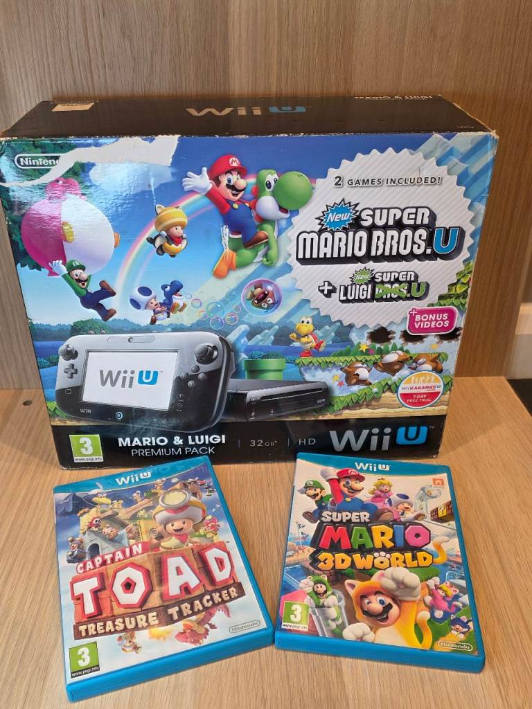 Rare Wii U Mario & Luigi Premium Pack Console bundle
