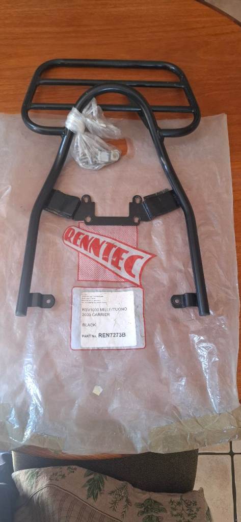 Aprilia RSV1000 Mille (2002 - 03) / RSV1000 Tuono (2003-2004) Luggage Carrier/Rack in Black