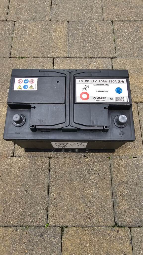 Used VARTA Stop Start Car Battery L3 EF 12V 70Ah 760A