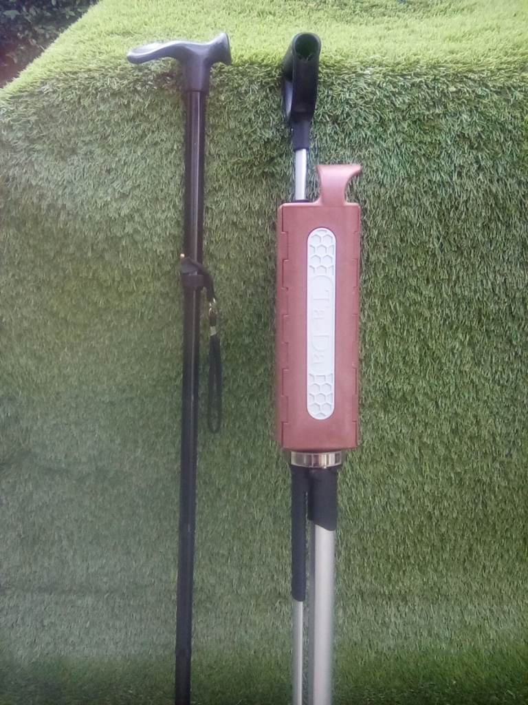 Ta-Da walking stick/chair plus folding walking stick.