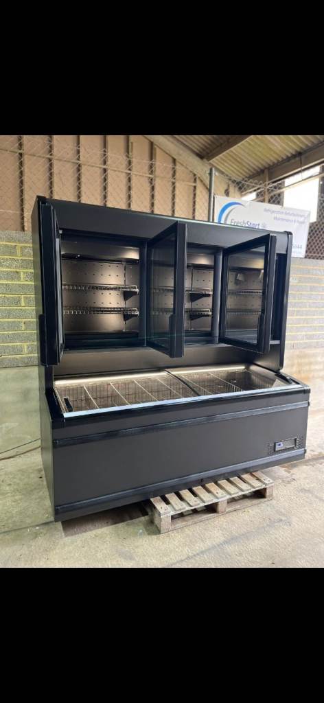 2024 Fricon freezer display frozen chest freezer shop supermarket meat fish halal chiller fridge