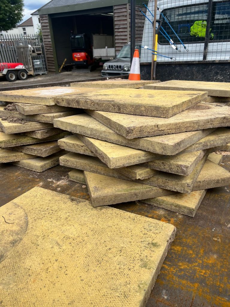 Paving stones (yellow) 600 x 600 £2 each 