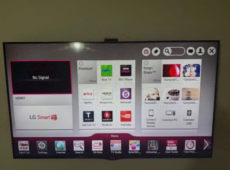 LG 55 inch 3D smart TV without stand. With remote wall bracket Television not Sony Samsung