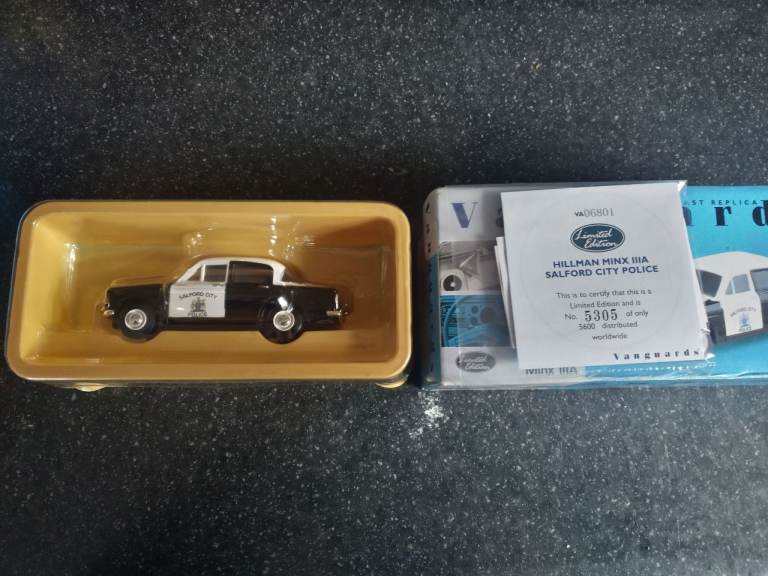 Collectible vanguards diecast Salford police Hillman minx car 