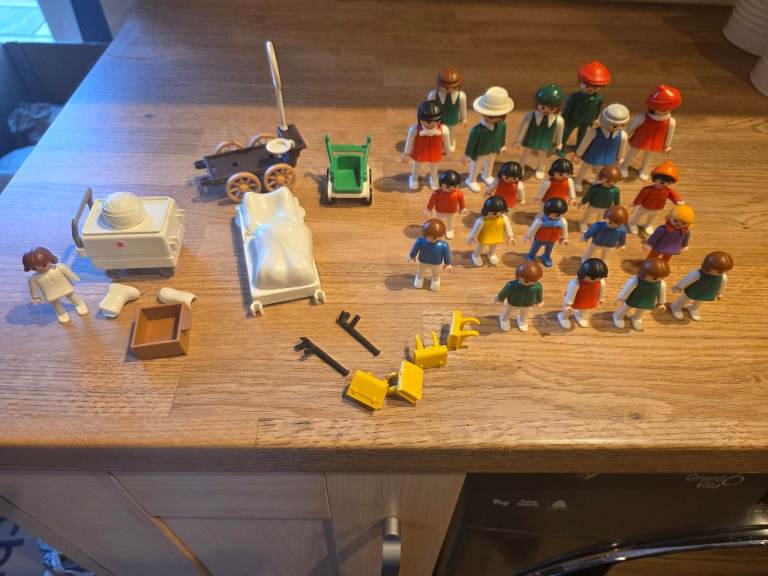 Vintage 80s toys - playmobil, Watchimal, macdonalds and Thorpe park