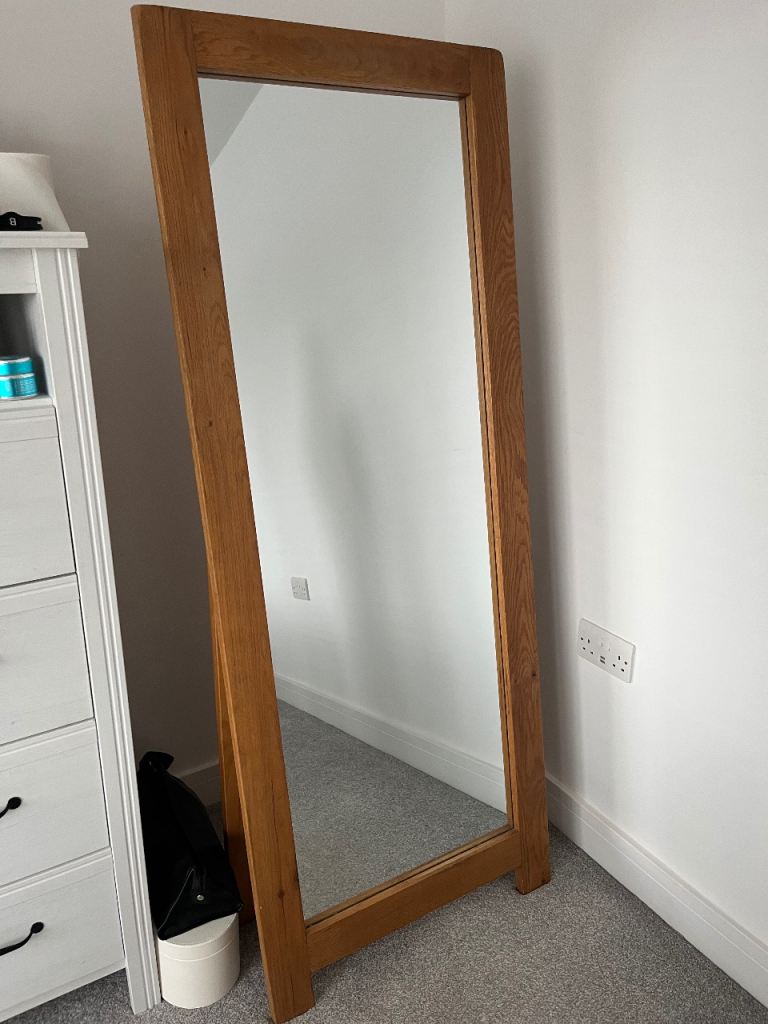 Oak frame full length mirror 