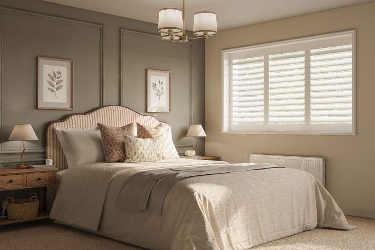 White Wooden shutter Blinds