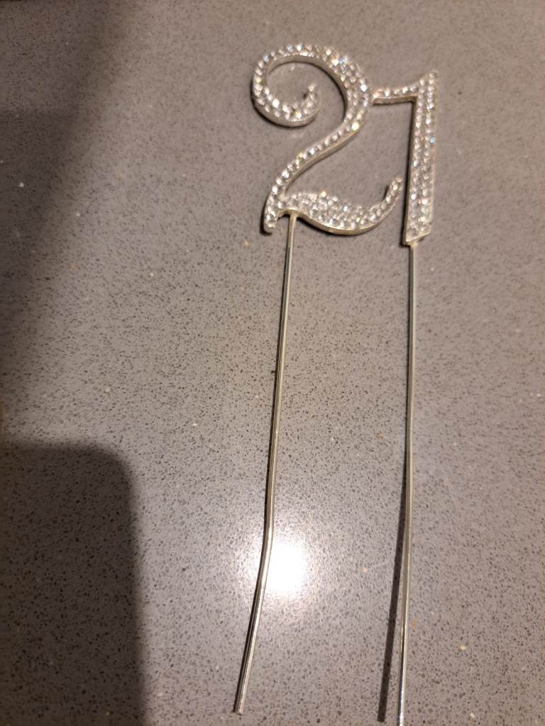 21  celebration birthday diamante cake  decoration  