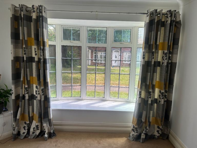 Montgomery Eyelet Curtains with Pattern 213cm x 210cm