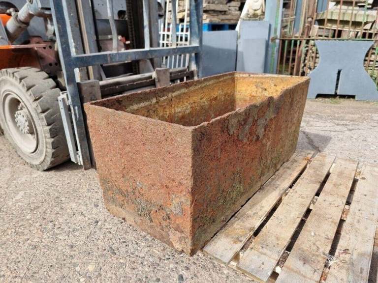 Antique cast iron water trough