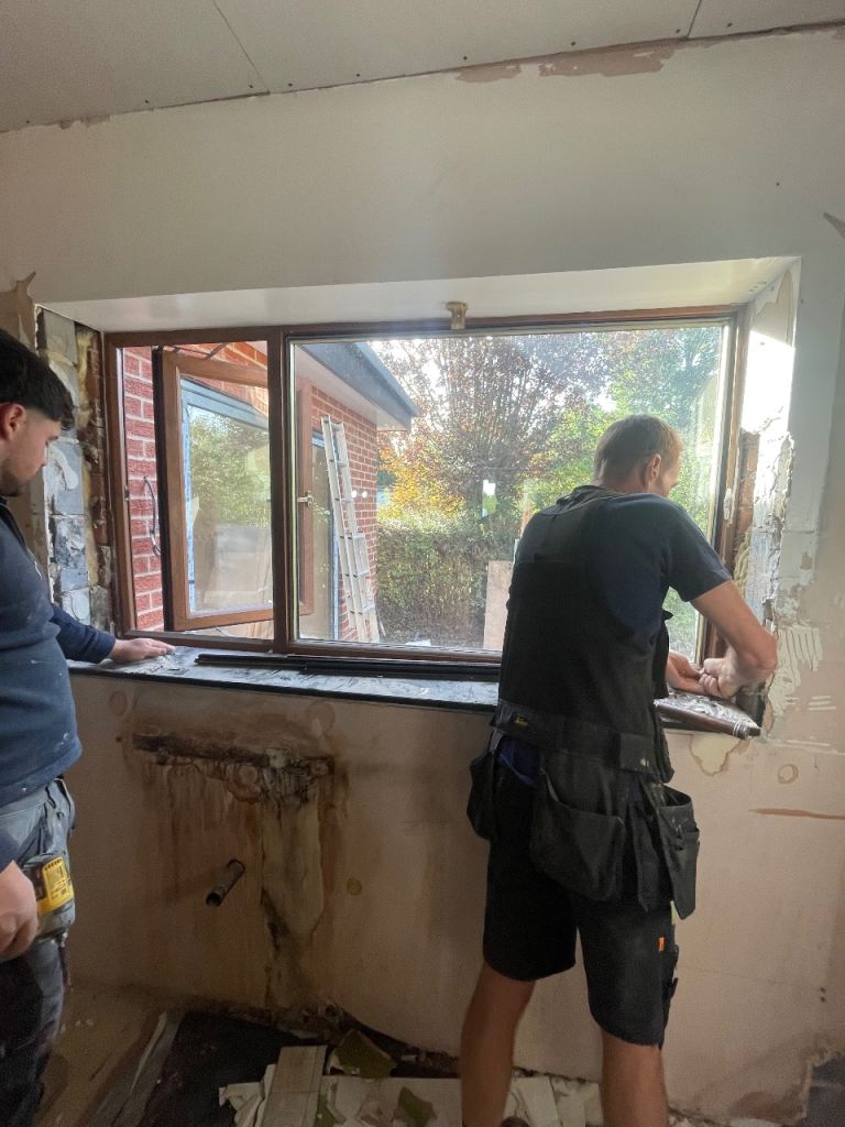 Used Double Glazed Window Unit - Brown Frame