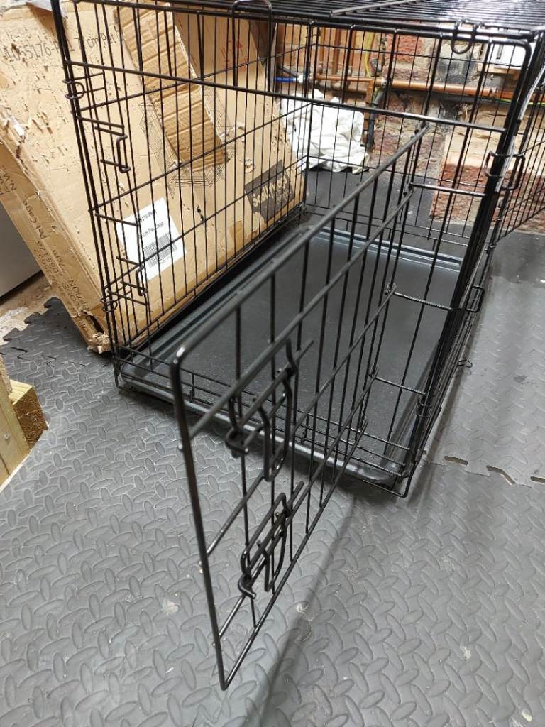 Small dog crate - foldable - double door