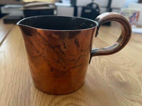Scottish Copper 1 Pint Measure Jug – Crown GR6 Glasgow – Early 20th Century