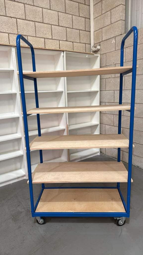 NEED GONE ASAP ACCEPTING OFFERS -4 SHELF MOBILE HEAVY DUTY TROLLEY