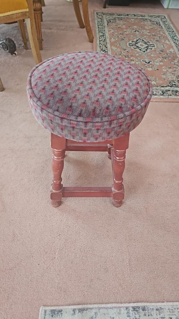 Wooden short chunky stool