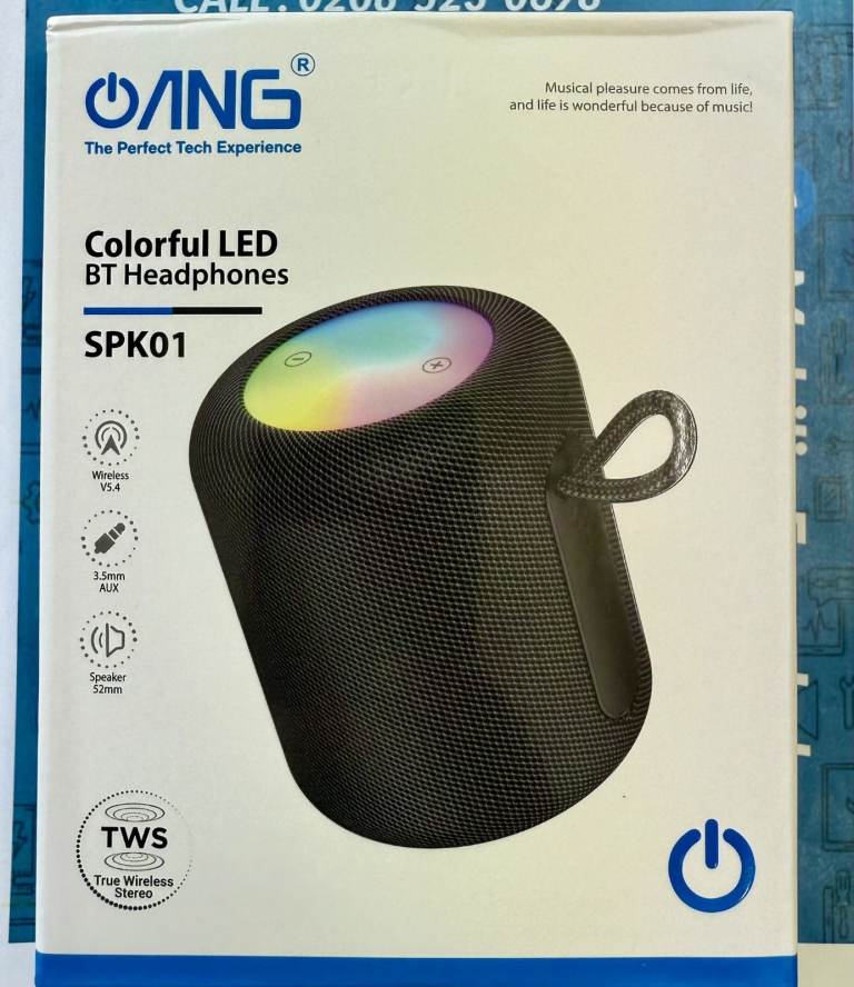 ANG SPK-01 Colorful LED Lights Music Speaker