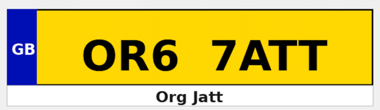 OR6 7ATT – The ultimate plate for any Jatt! 