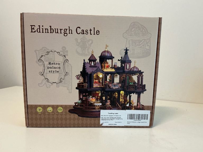 DIY wooden minature building kit of Edinburgh castle