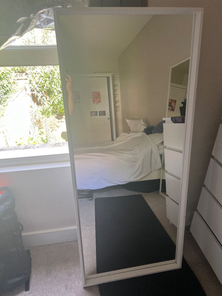  IKEA Large Full Length Mirror – White | Perfect Condition 65cm x 150cm